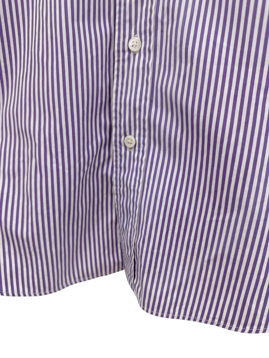 00s 폴로 스트라이프 셔츠 화이트&퍼플 (2XL) 상품이미지4