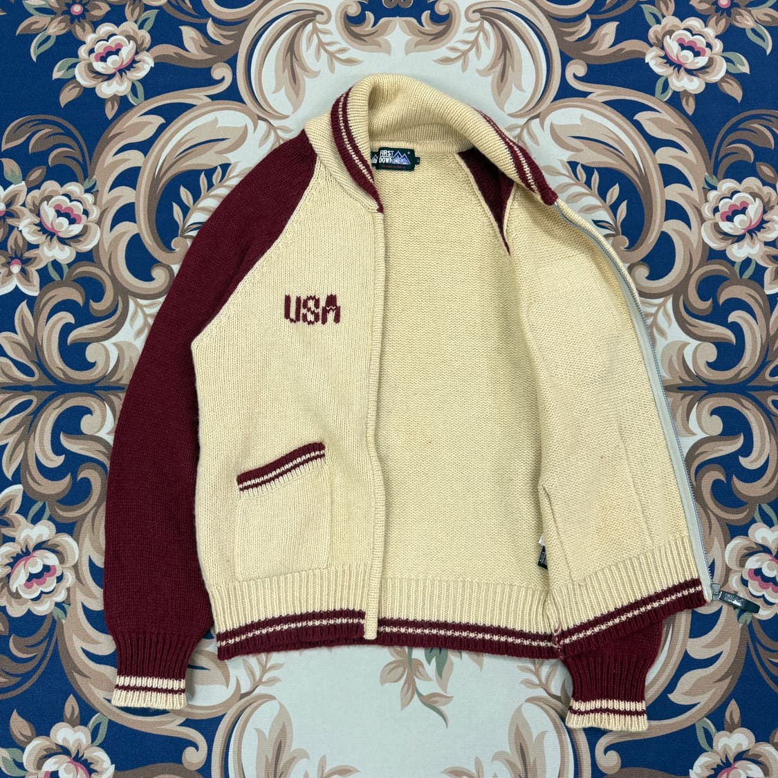 (M)JPN 퍼스트 다운 First down 울 니트집업 상품이미지3