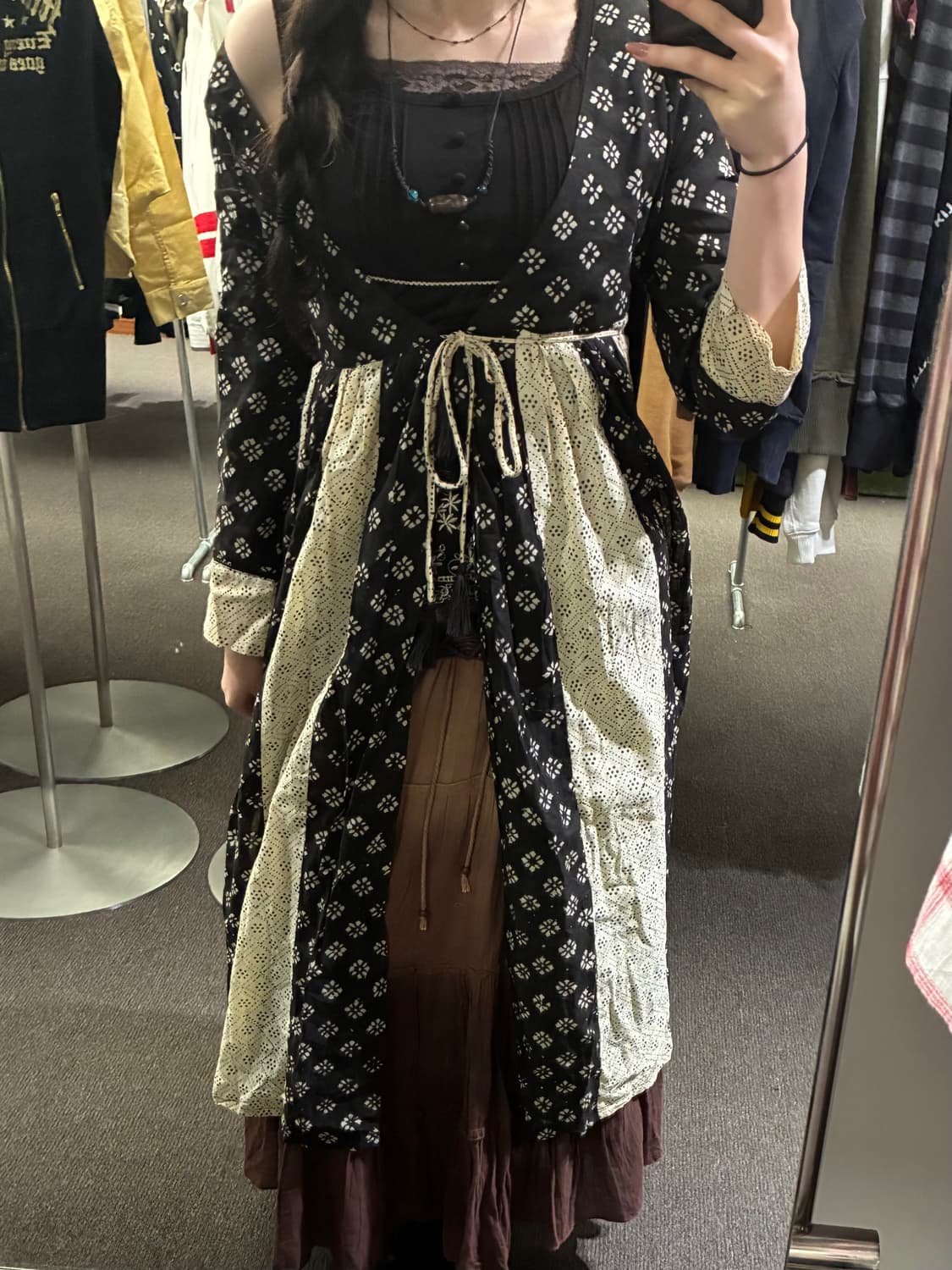 M)Japanese vintage 레이스 자수 그라데이션 롱스커트 상품이미지9