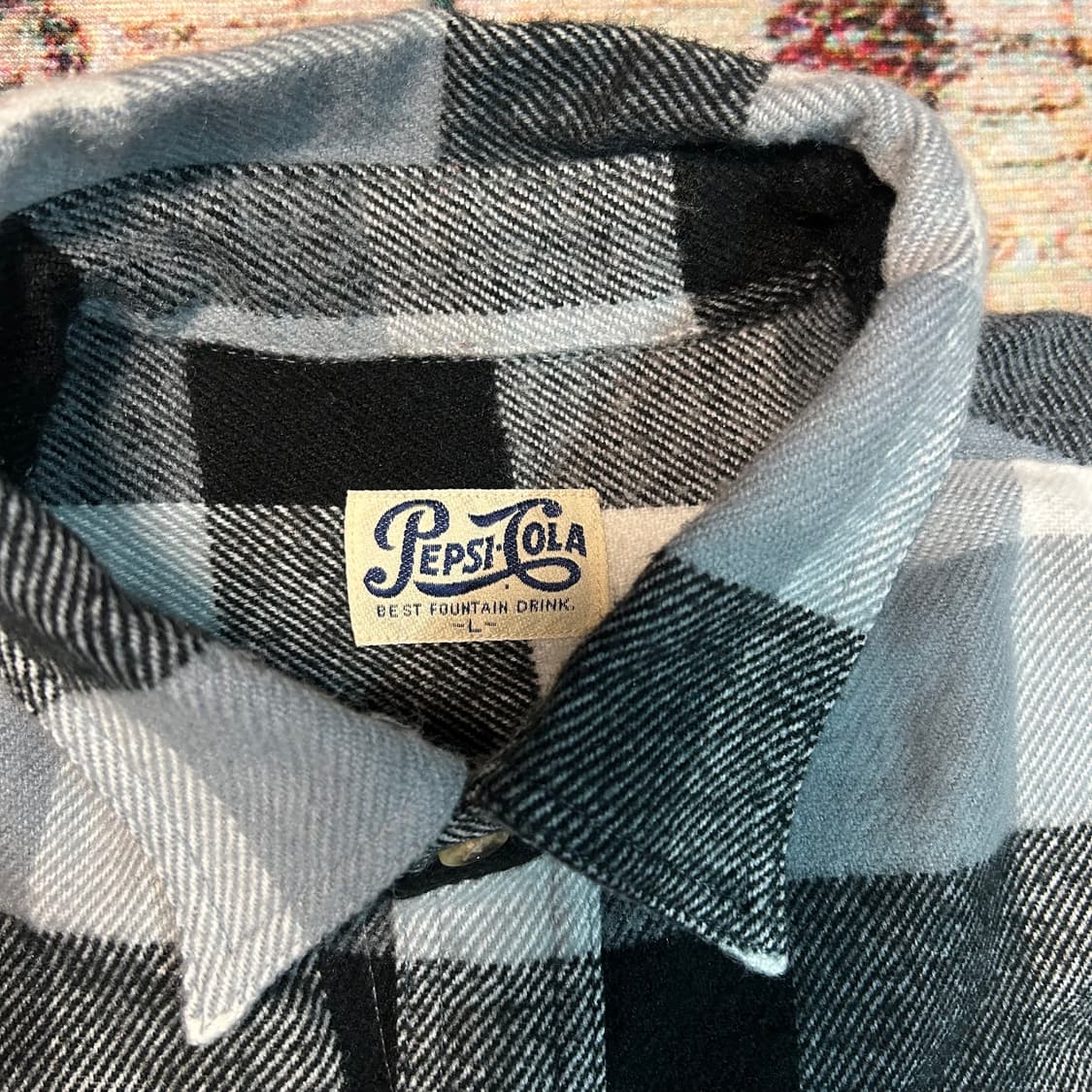 [L] 00s 펩시 플라넬 체크 셔츠 상품이미지2