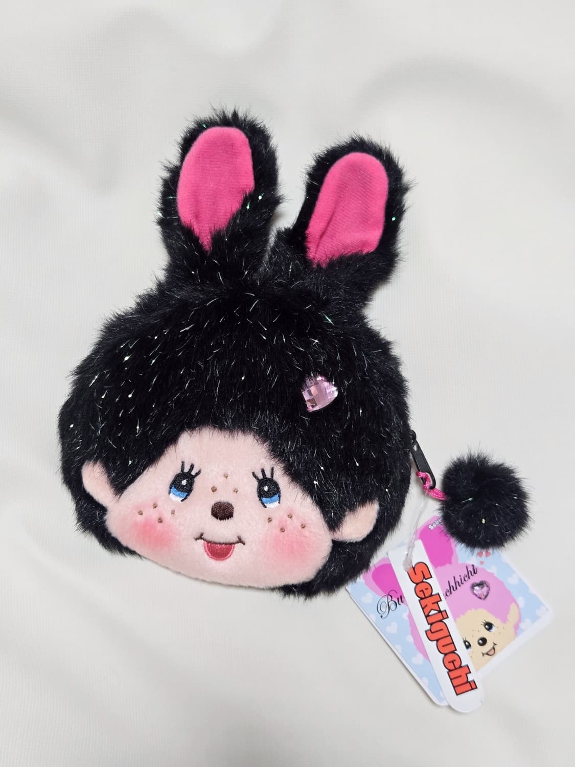 몬치치 블랙 펄 버니 카라비너 지갑 키링 🐰 상품이미지2