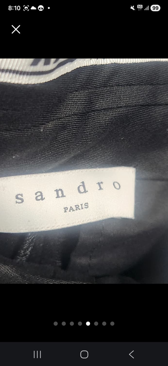 SANDRO 산드로  여성 캐쥬얼 사이드 스트라이프 슬랙스 (정품) 상품이미지5