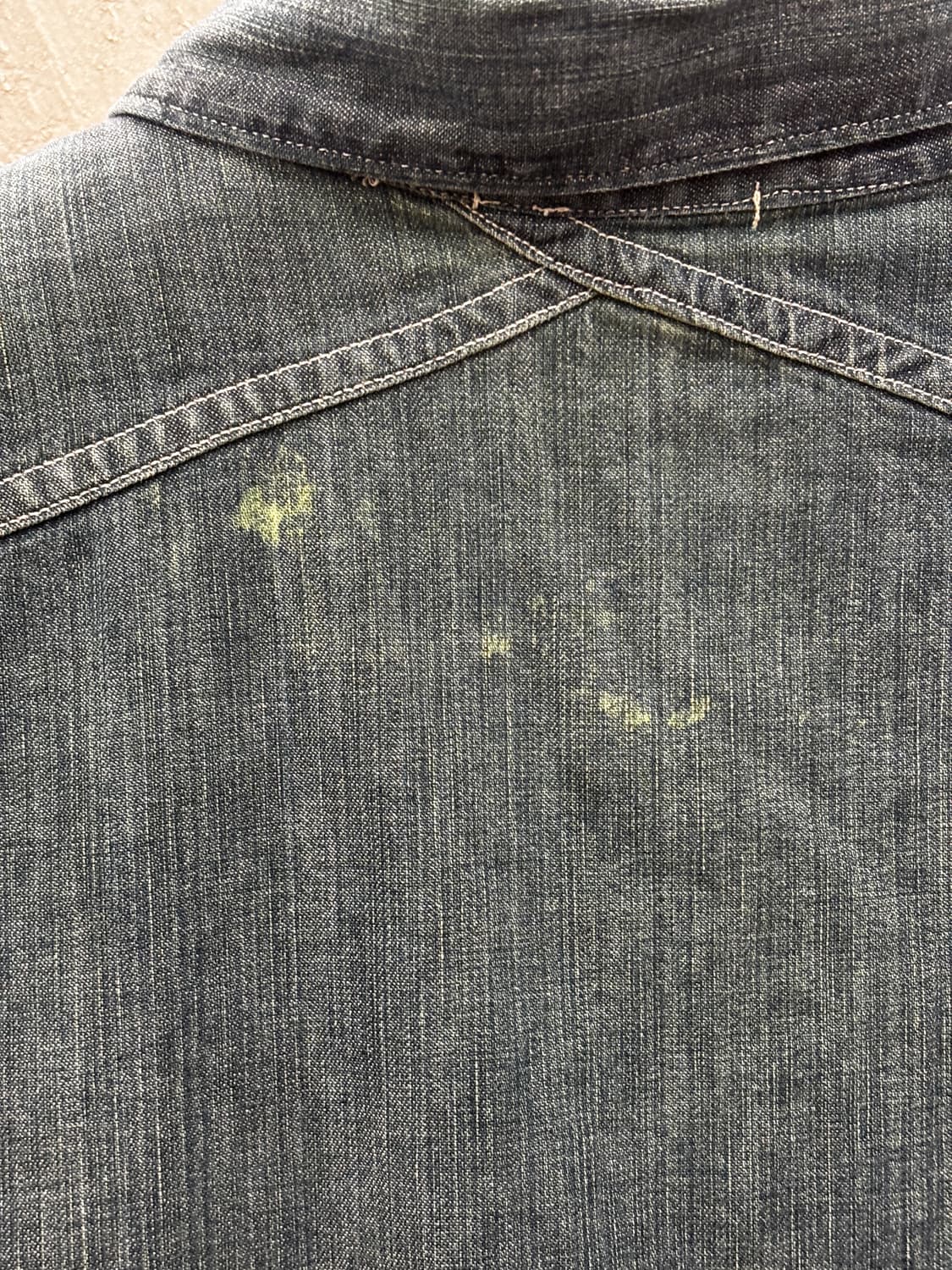 스톤아일랜드 데님 반팔 셔츠 *이염 상품이미지6