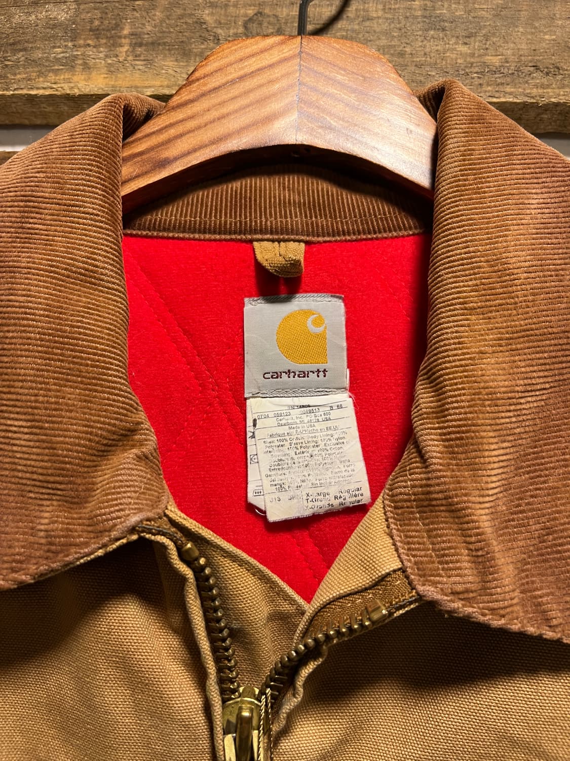 [XL]칼하트 Made in USA J13 산타페 브라운 워크 자켓 상품이미지2