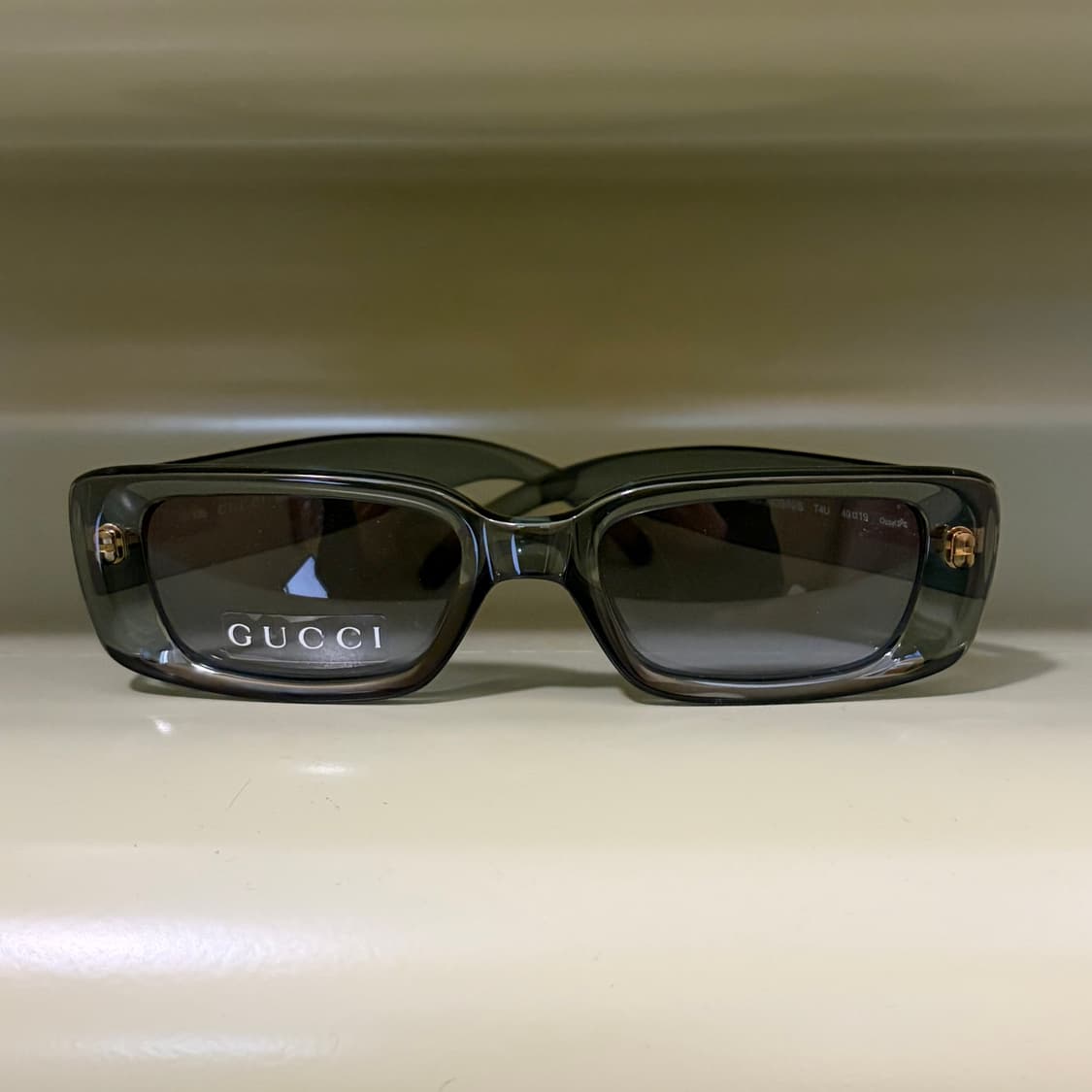 구찌 90s 빈티지 GG 2409/N/S 렉탱글 선글라스 클리어 그레이 상품이미지1