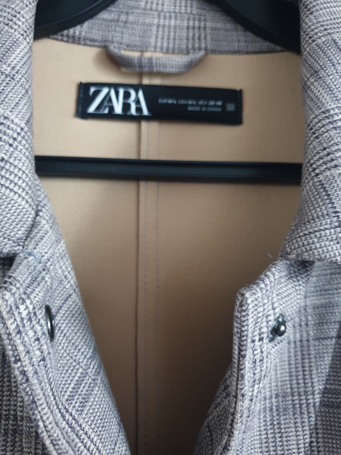 🍁자라(ZARA) 우먼 체크 셔츠 롱자켓 (M-L) 상품이미지6