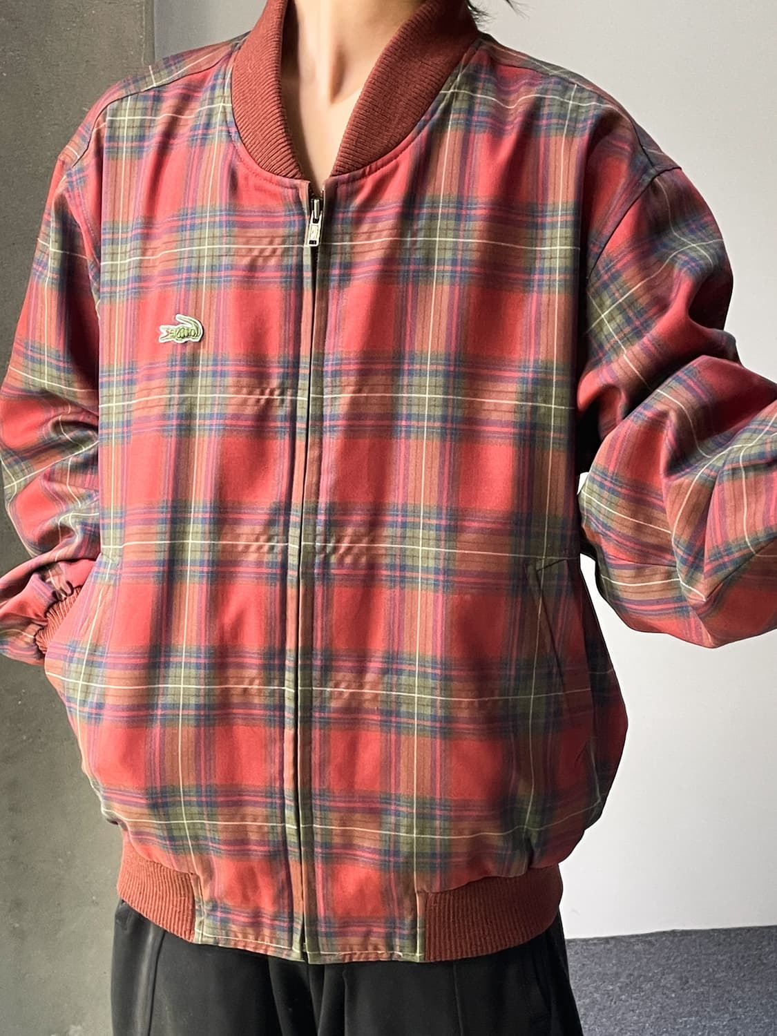 라코스테 90's 체크 블루종 상품이미지2