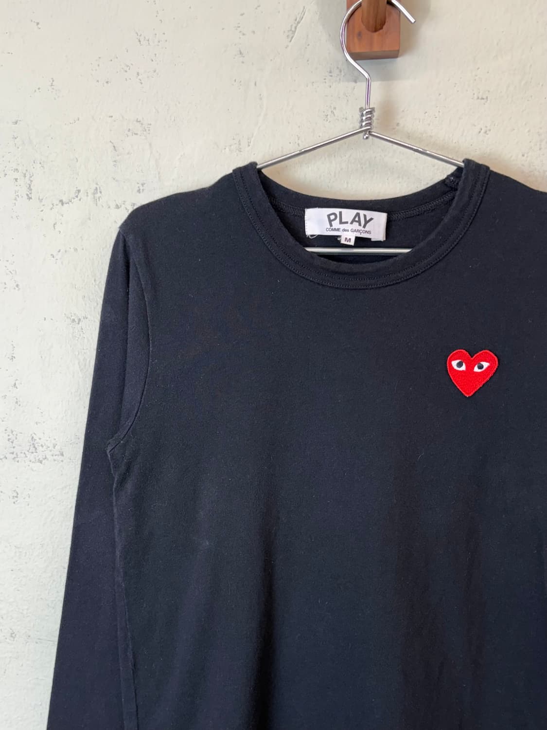 꼼데가르송 플레이 하트와펜 긴팔티 블랙 상품이미지5