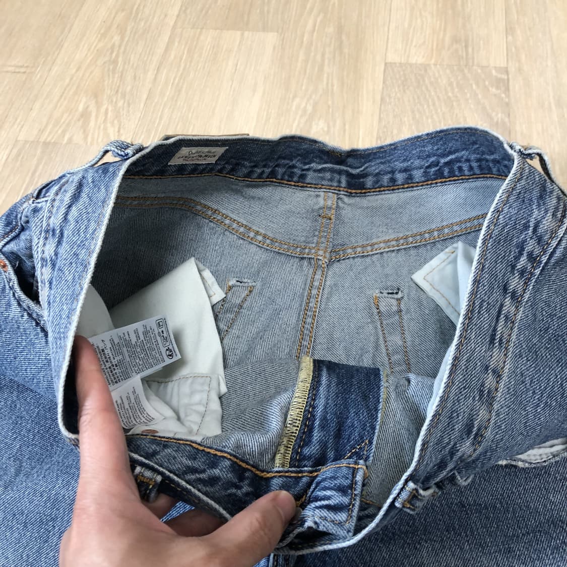 (36) 리바이스 Levi's 478 워시드 블루 배기 쇼츠 반바지 상품이미지5