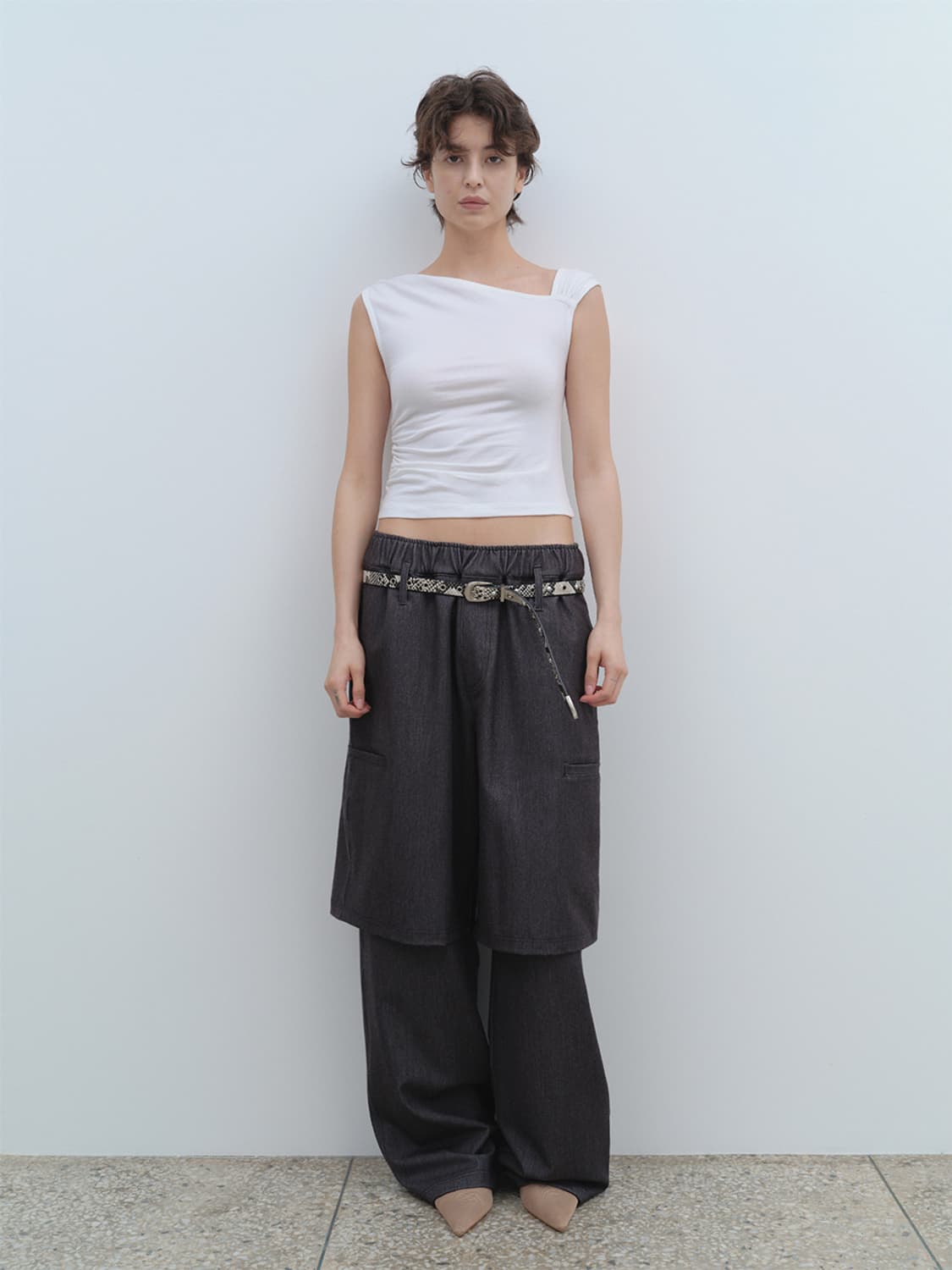 밀로우먼 레이어 와이드 트라우저 상품이미지1