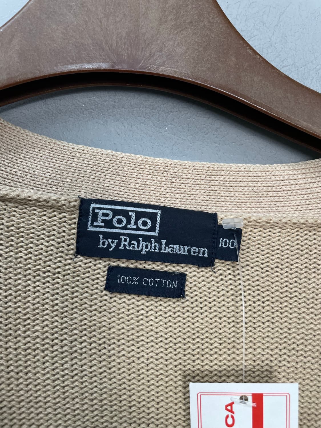 폴로 랄프로렌 자수 로고 베이지 니트 가디건 H1348 상품이미지5