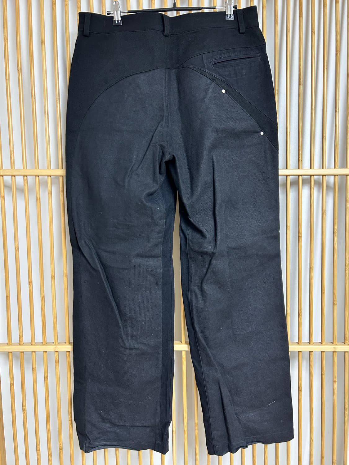 엑슬림 ep.4 백디테일 블랙 코튼팬츠 상품이미지2