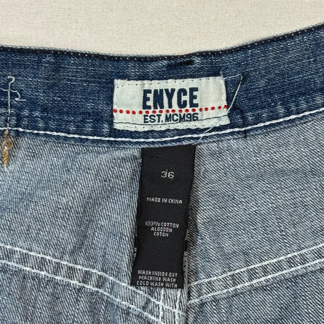 35inch) 에니체(ENYCE) 와이드 데님 버뮤다 팬츠 상품이미지8