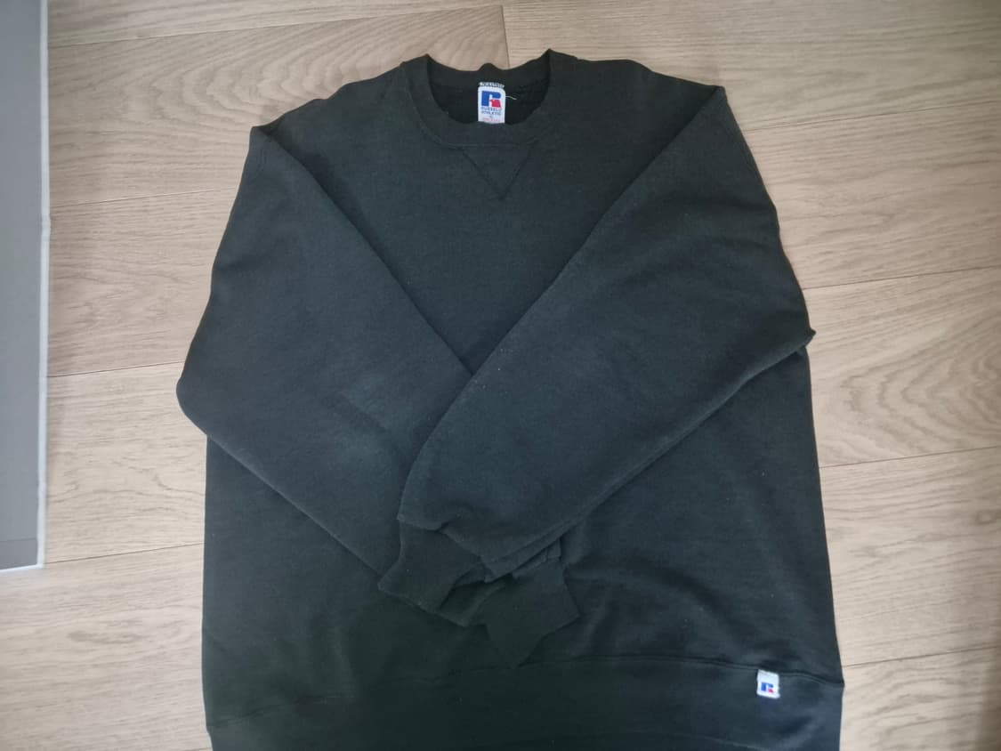 90s 러셀 스웻셔츠 made in usa 블랙 상품이미지1