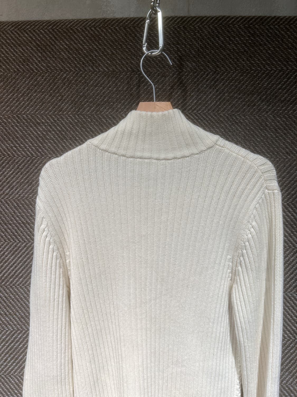 올드갭 언발란스 패턴 니트집업 상품이미지7