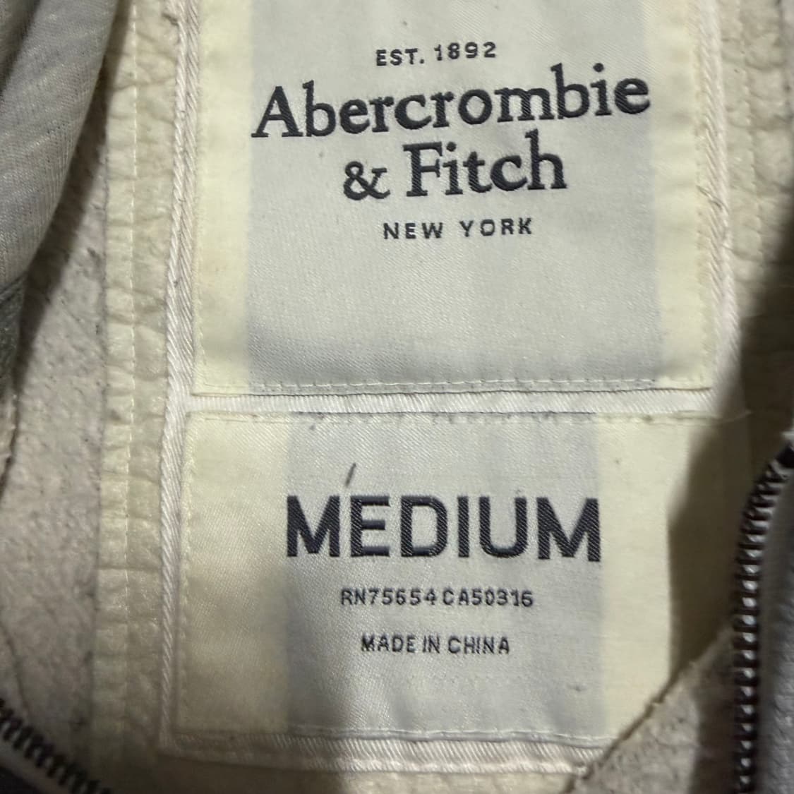 아베크롬비 그레이 후드집업 M 상품이미지3