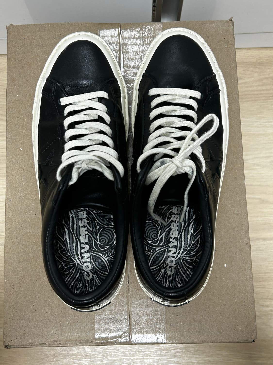 컨버스 원스타 로우 레더 블랙 (260) 상품이미지3