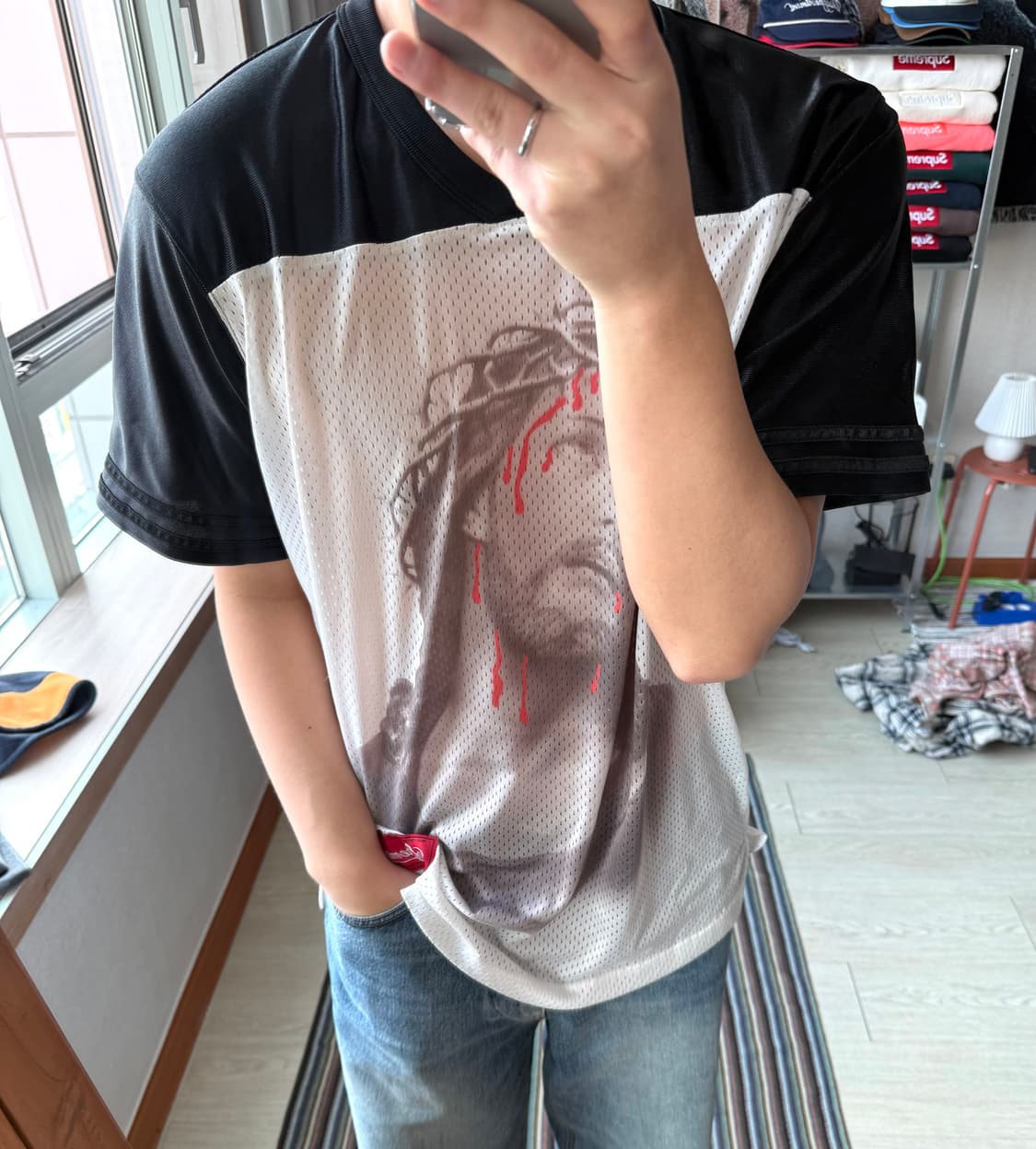 슈프림 지저스 풋볼 반팔 저지 상품이미지1