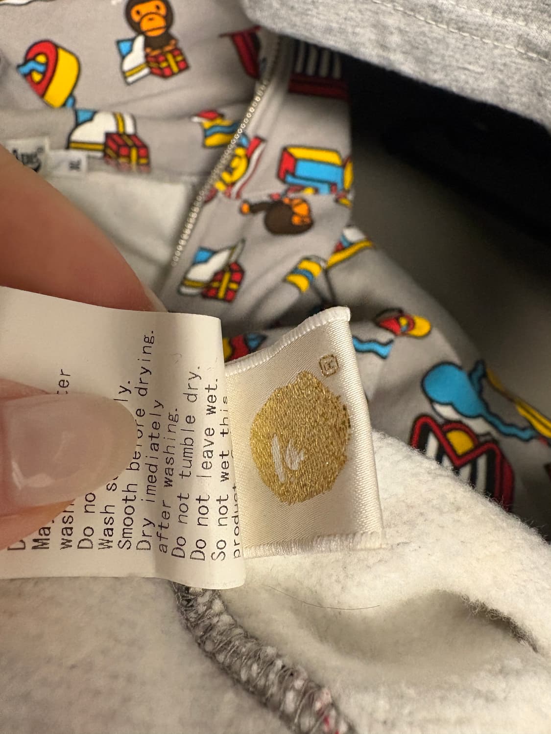 핵레어템✨ 베이프 베이비 마일로 패턴 후드집업 상품이미지5