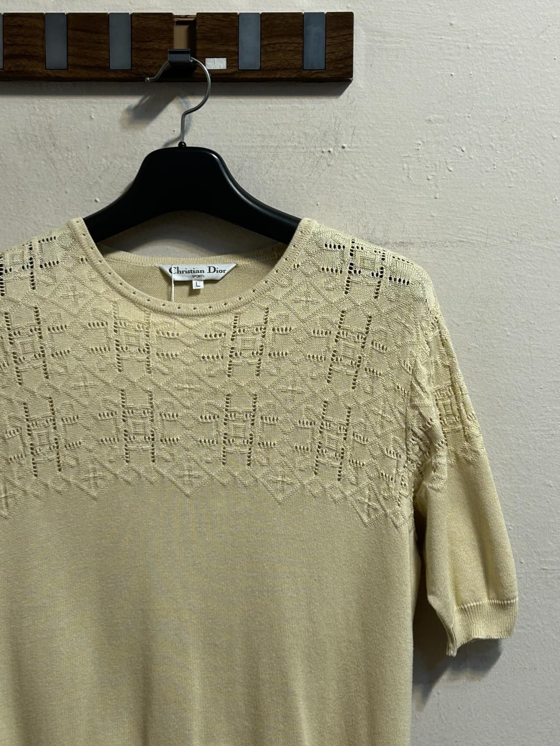 디올 스포츠 펀칭 니트 반팔 탑 상품이미지3