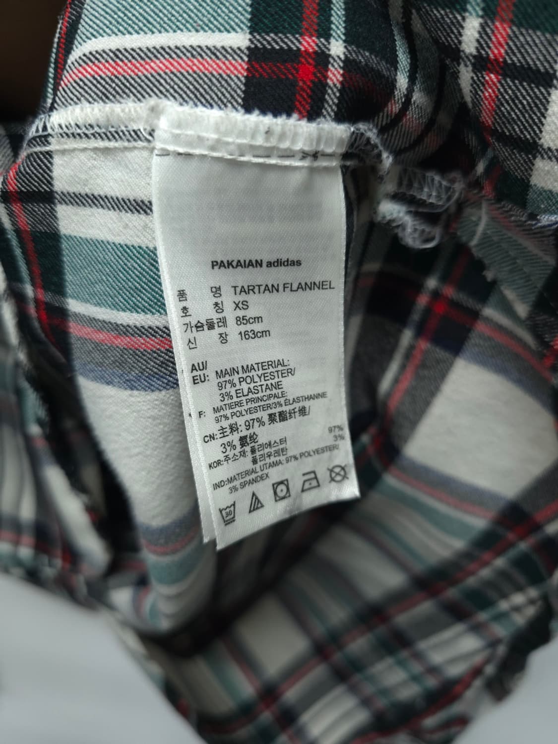 아디다스 여성 타탄 체크 플란넬 셔츠 (66~77) 상품이미지10