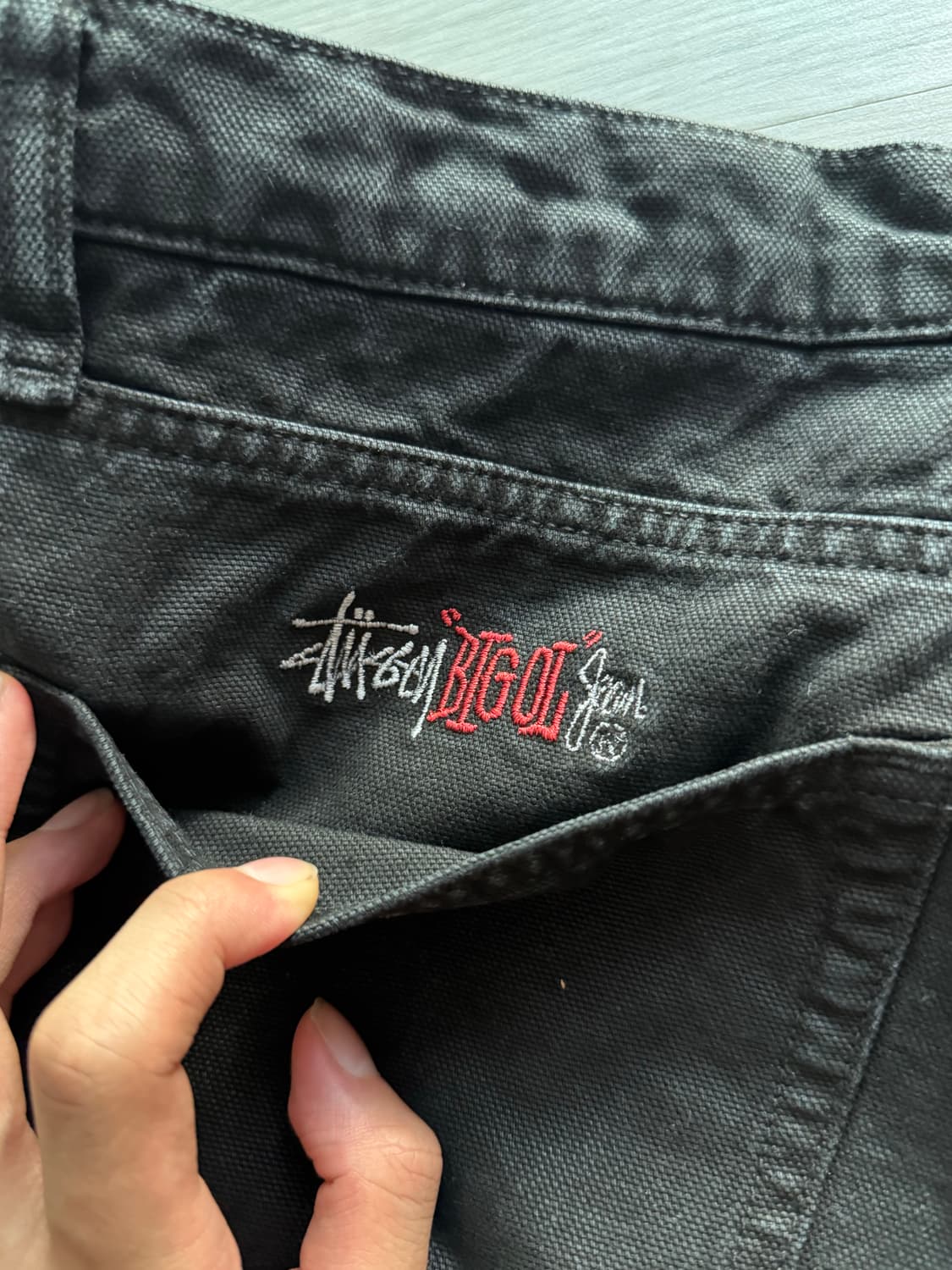 스투시 빅올진 워시드 캔버스 블랙 상품이미지7