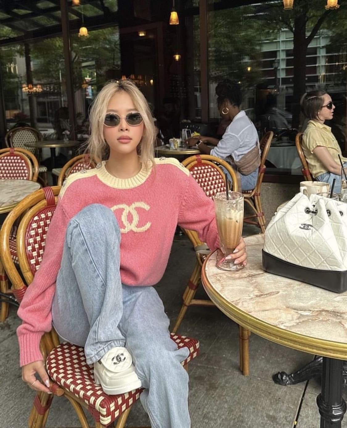 샤넬 CC 버튼 풀오버 캐시미어 니트 상품이미지1