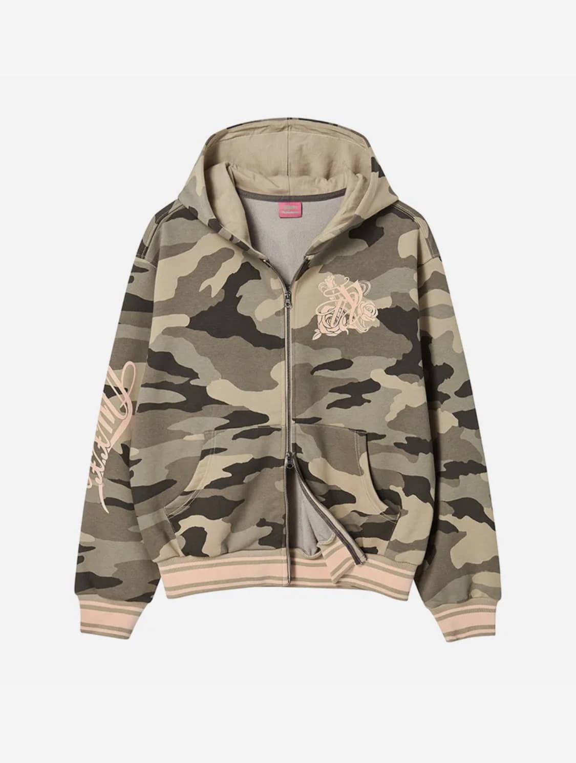 nyxx emblem printing hood zipup brown 상품이미지1