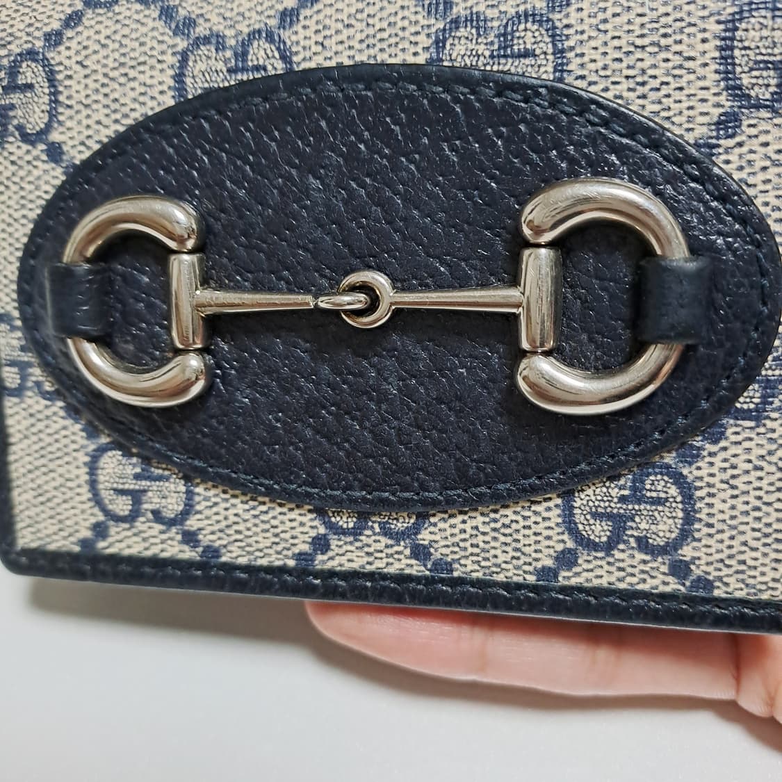 [100%/정품] 구찌 홀스빗 네이비 은장 지갑, 구찌지갑,구찌카드지갑 상품이미지2