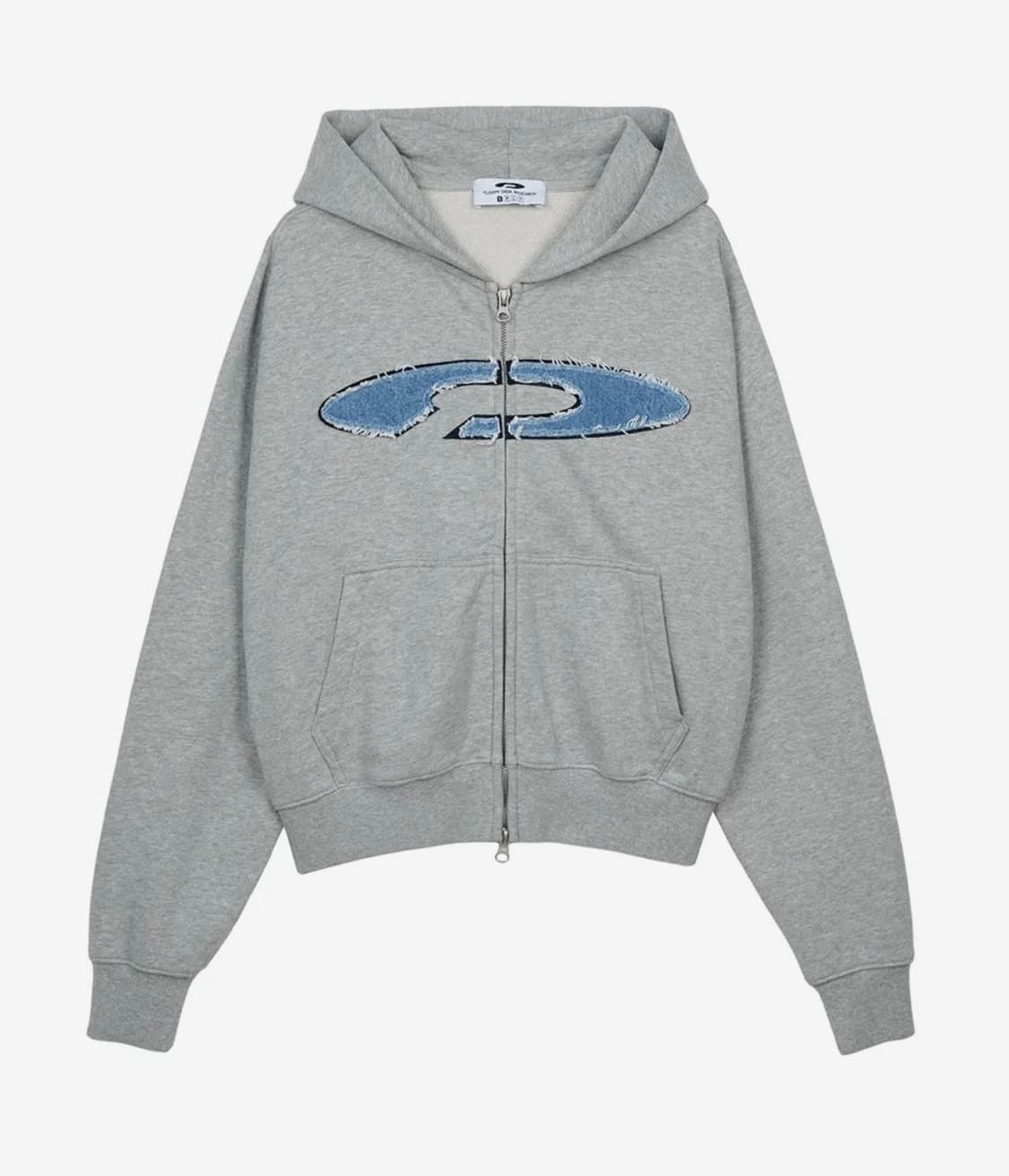 Disk Logo Denim Applique Zip-Up 후드집업 상품이미지1