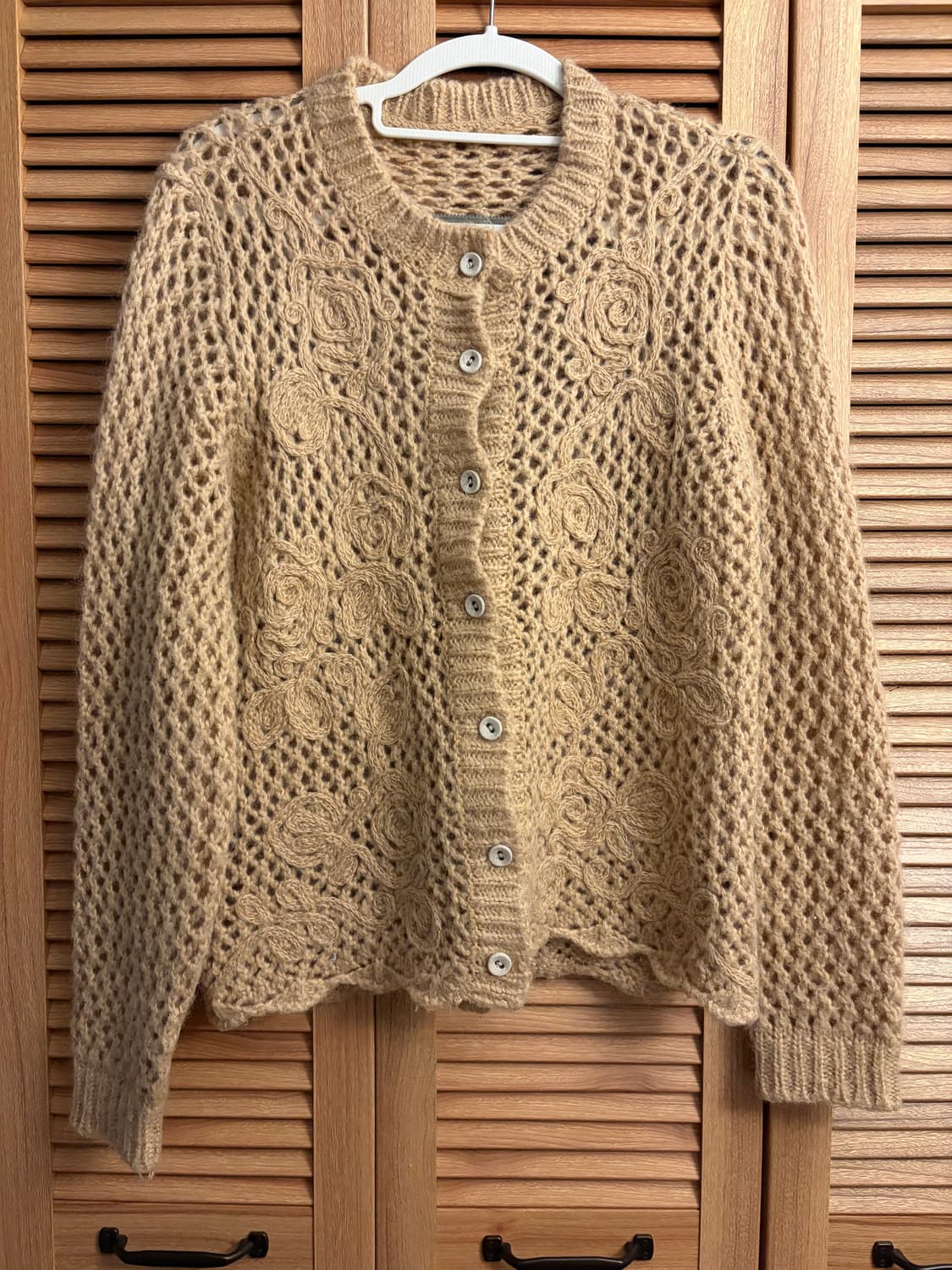 시눈st 가디건 로즈짜임 니트 상품이미지3