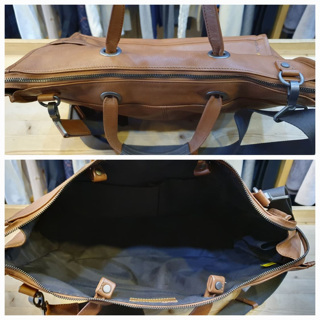 만다리나덕 레더 브리프케이스 상품이미지6