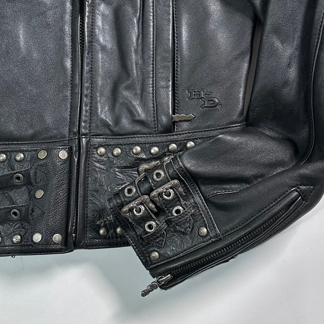 할리데이비슨 터키석 징 더블 라이더 자켓 상품이미지3