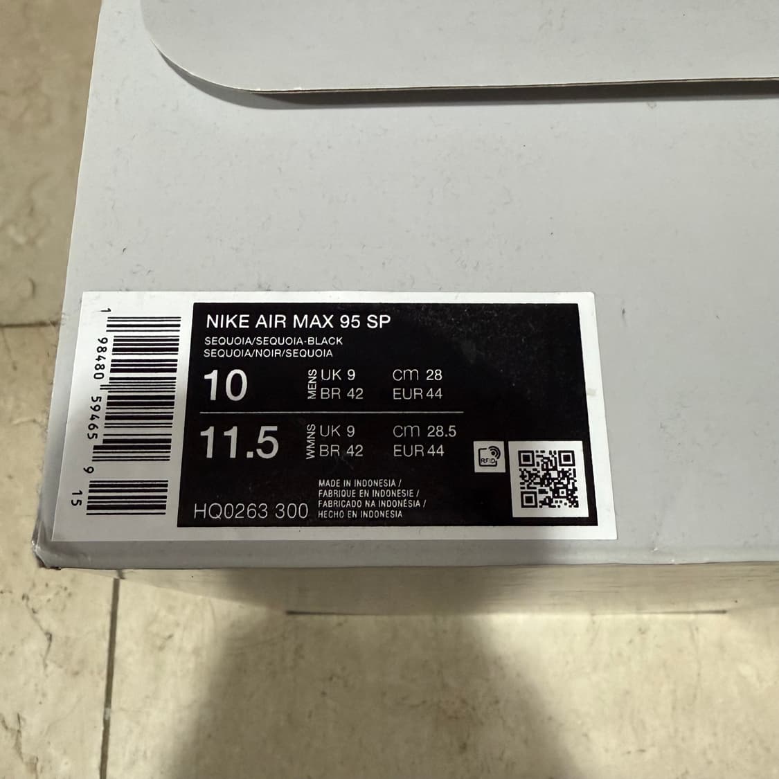 나이키 x 웍스아웃 맥스 95 올리브 상품이미지5