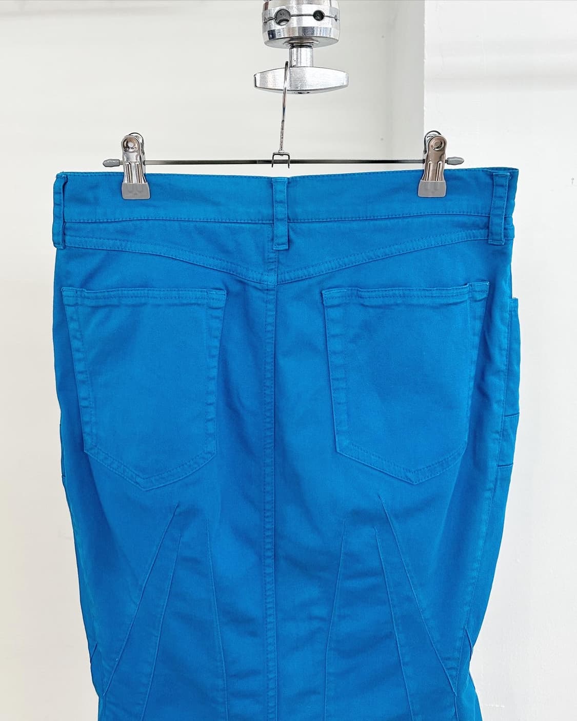 질샌더 블루 슬림 코튼 미디 스커트  상품이미지6