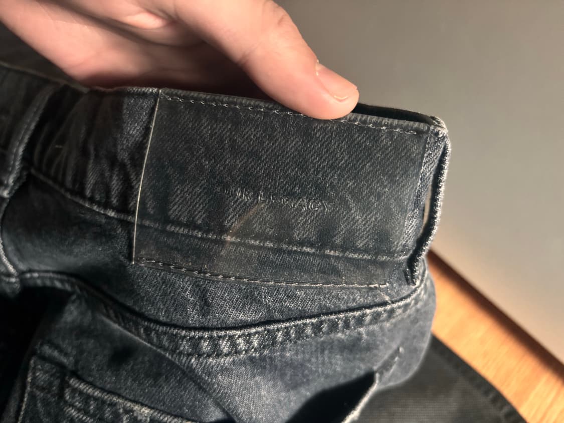 아워레가시 써드컷 슬래시 데님 블랙 29 상품이미지4