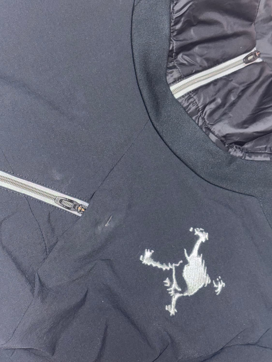 오클리 SKULL 2WAY 윈드브레이커 풀오버 블랙 자켓 상품이미지6