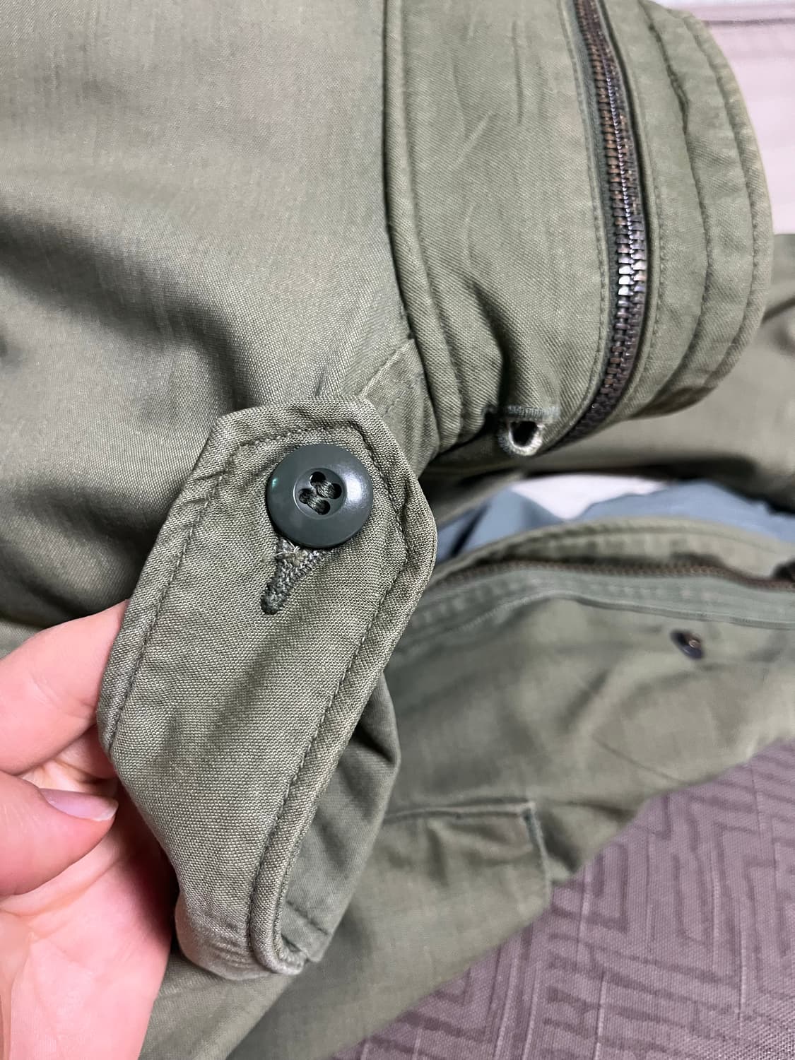 M65 스몰숏 회색안감(크롬지퍼) 상품이미지5