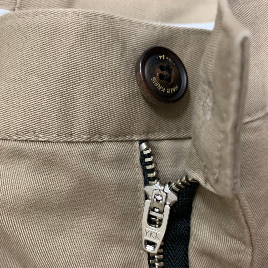 하프크라이즈 치노 원턱 와이드 팬츠 베이지 상품이미지9