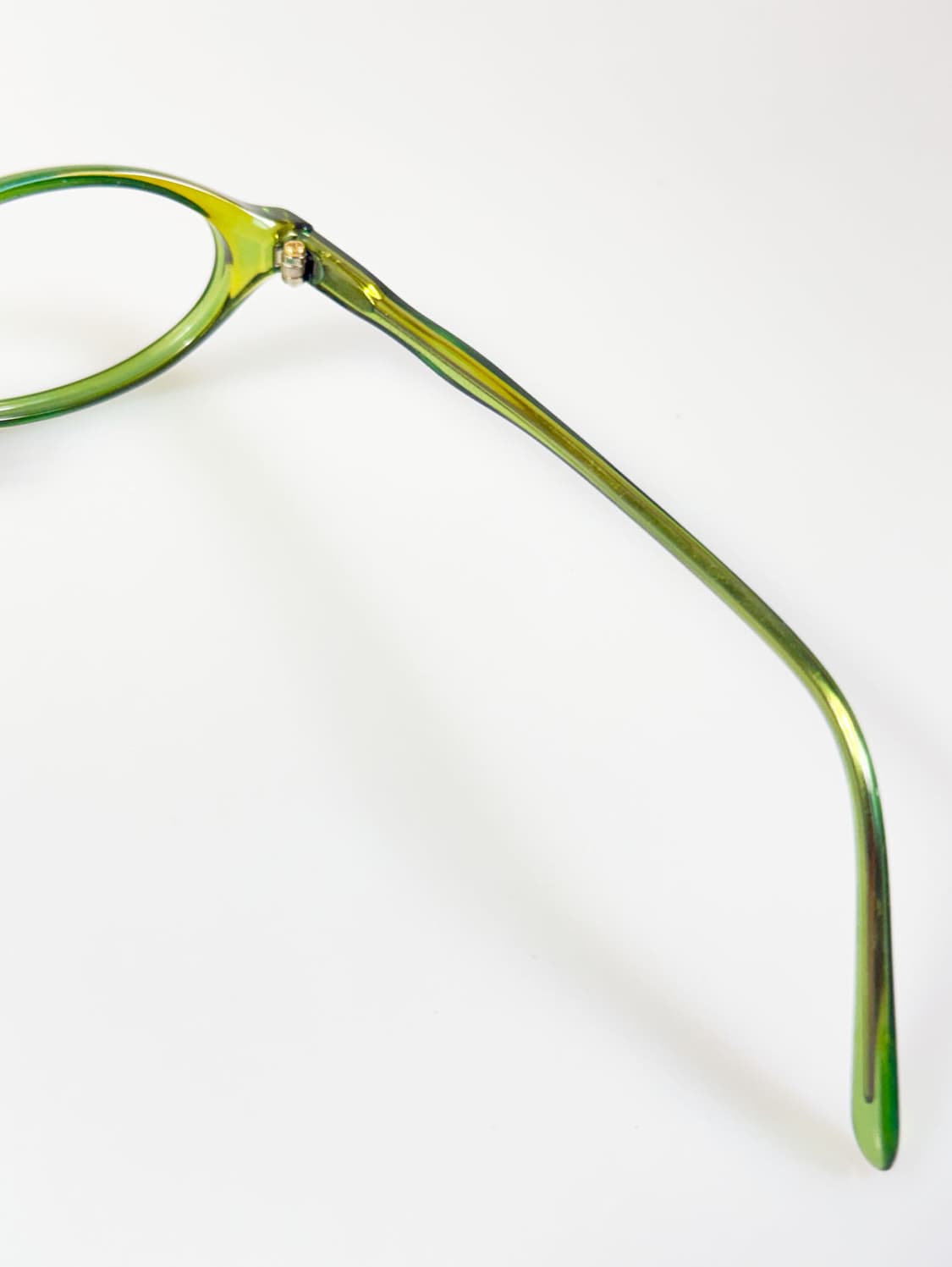 90s FREESIA 그린 오벌 반투명 뿔테 빈티지 안경 상품이미지6