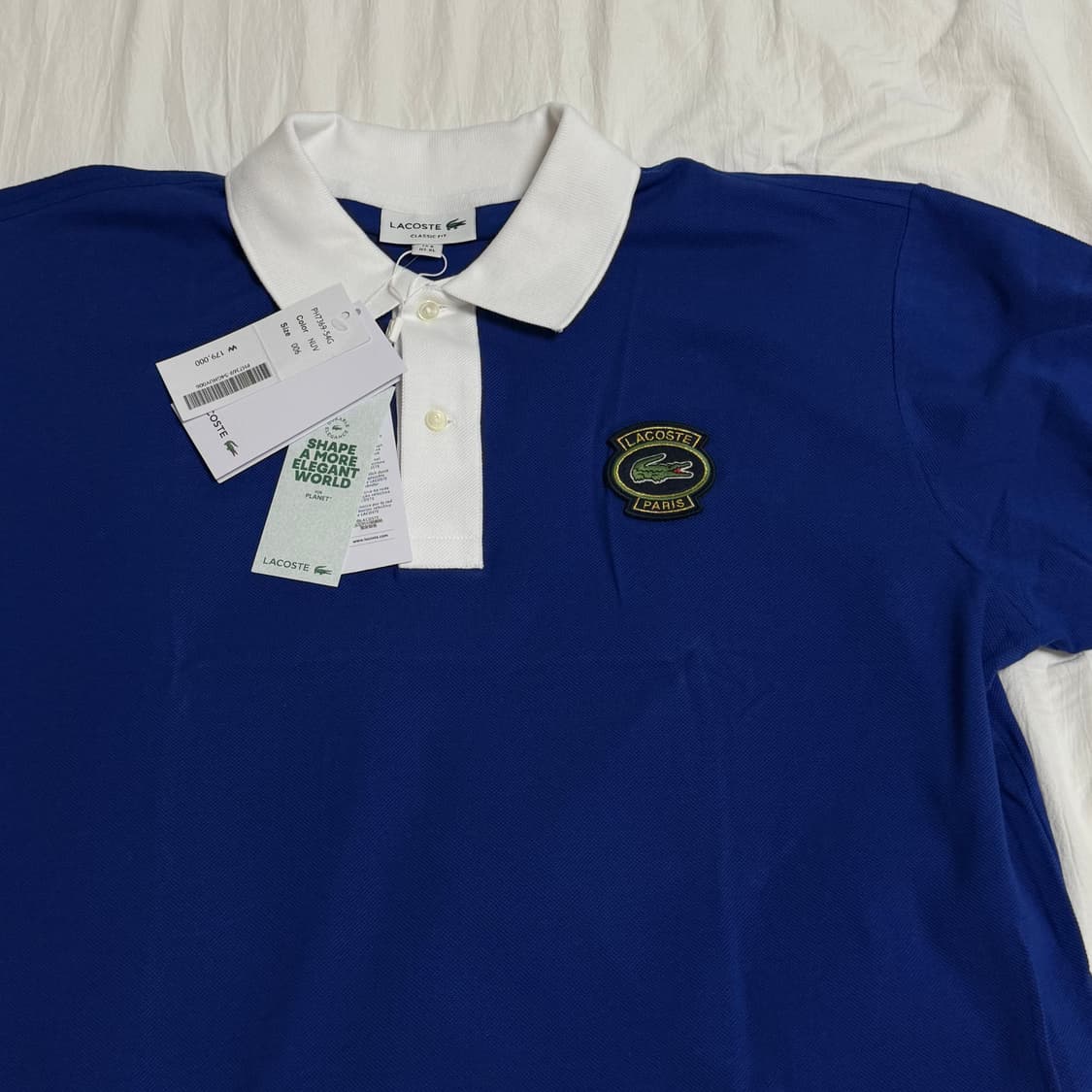 (XL) 라코스테 paris 뱃지 카라 pk 반팔티 블루  상품이미지4