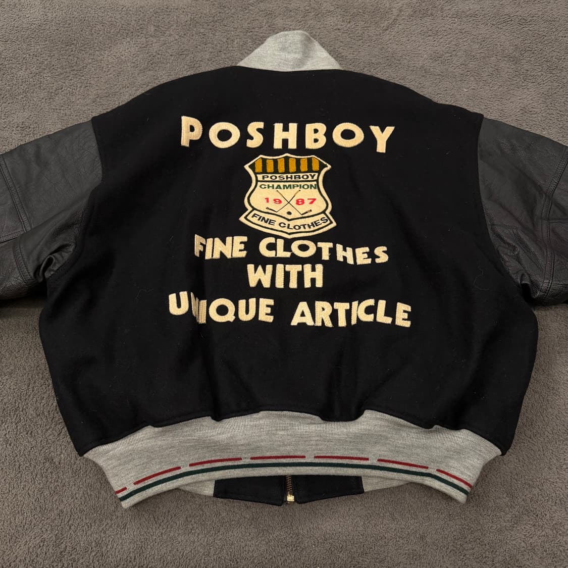 [정품] 80s POSHBOY 빈티지 울 레더 바시티 자켓 상품이미지4