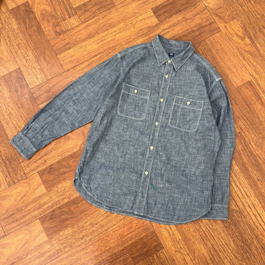 XL 유니클로 샴브레이 남방 셔츠  상품이미지3