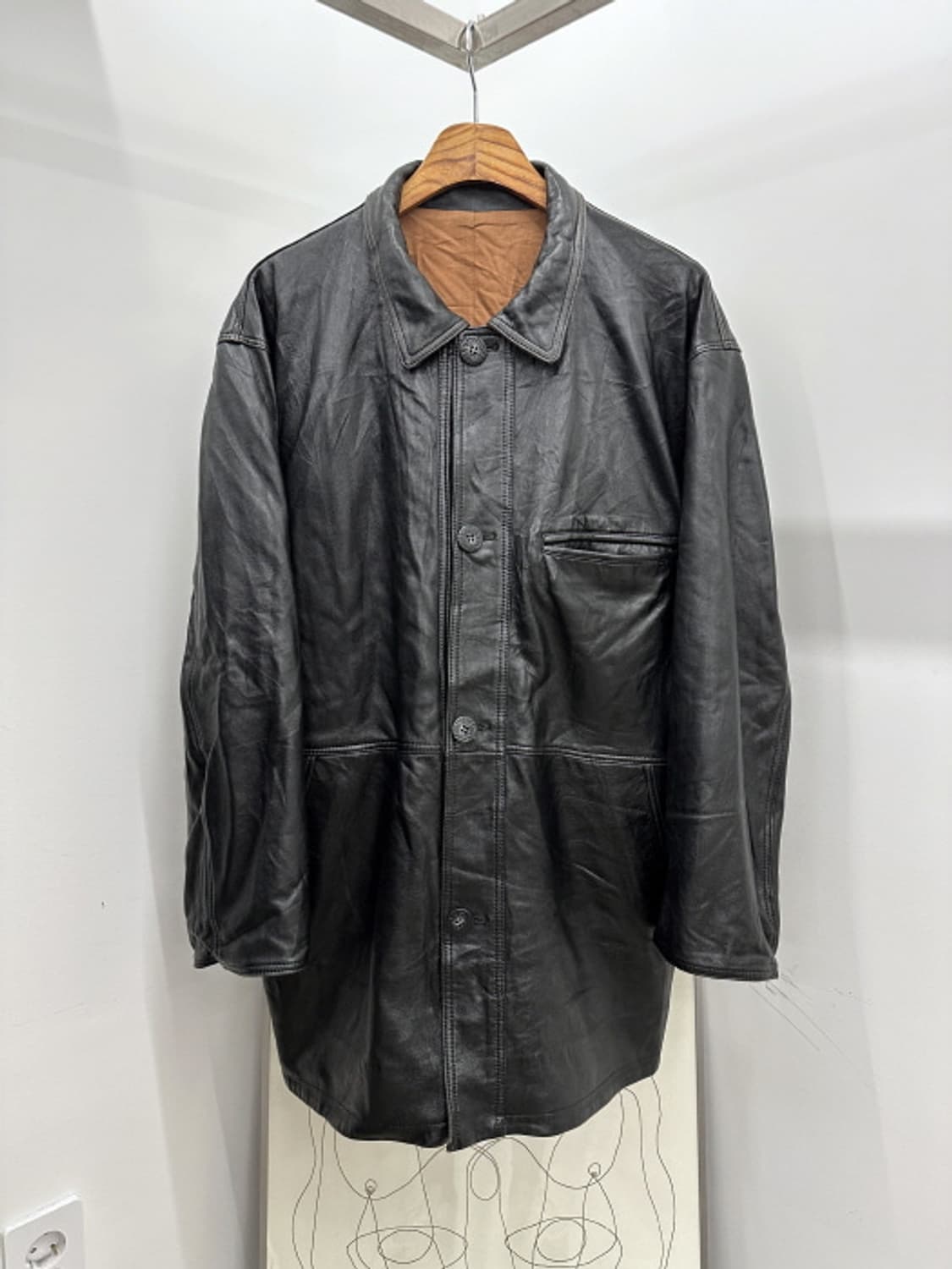 GIMARAR DENT FIRENZE 레더 카코트 (XL) 상품이미지1