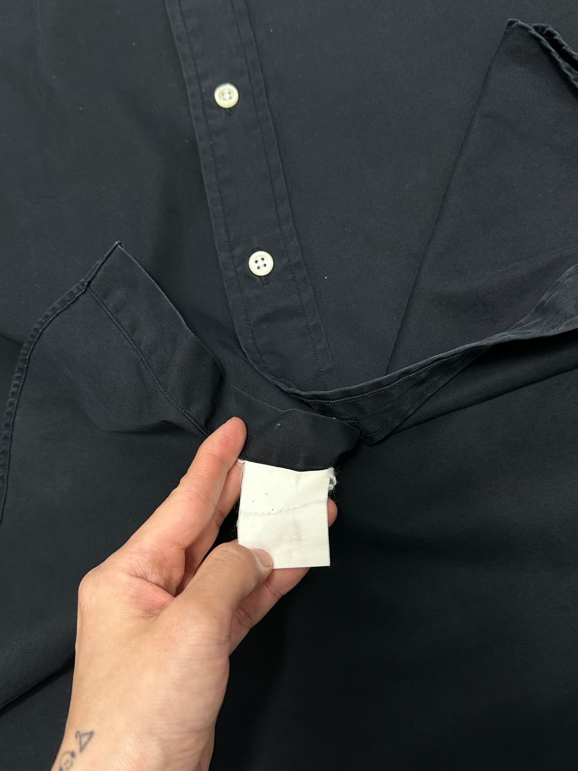 폴로 랄프로렌 블랙 솔리드 셔츠 상품이미지7