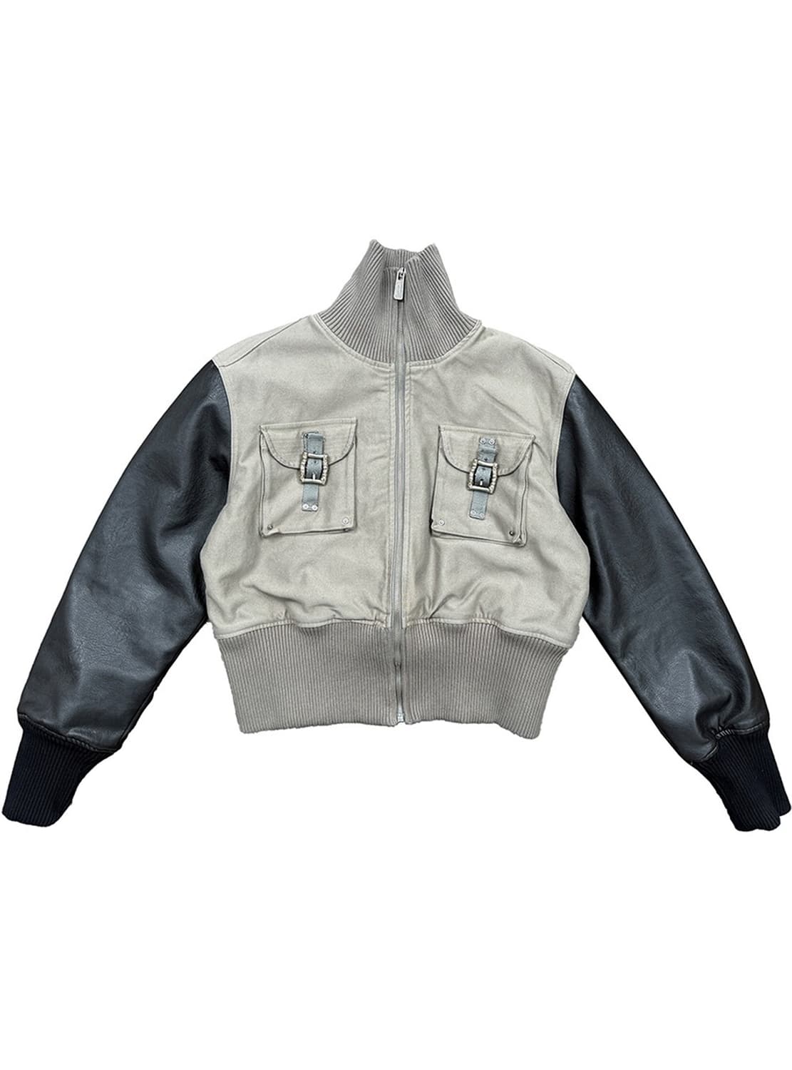 Leather Sleeve French Moleskin Jacket 상품이미지1