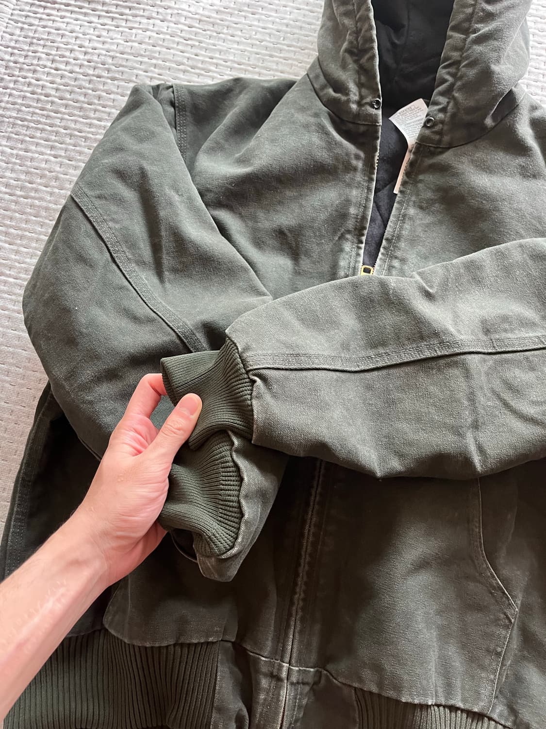 [L] 칼하트 j130 샌드스톤 덕 액티브 자켓 모스 상품이미지3