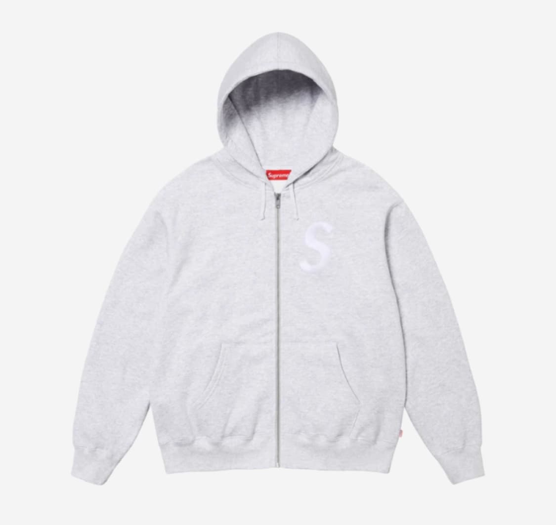슈프림 S로고 후드집업 M사이즈 (새상품) 애쉬그레이 상품이미지1