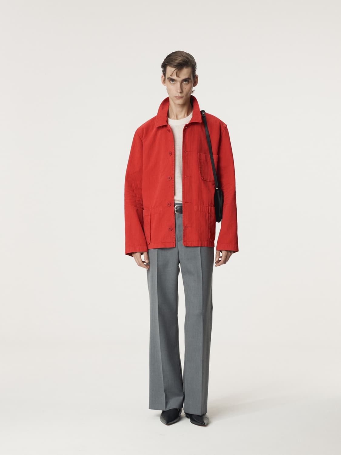 렉토 25FW 가먼트 다이드 워크자켓 레드 상품이미지7
