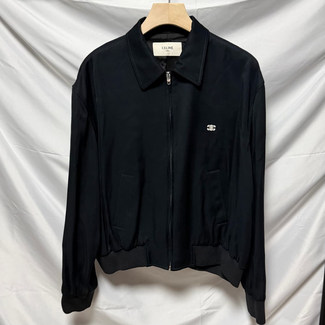 [S+급/52] 셀린느 트리옹프 비스코스 트윌 블루종 자켓 상품이미지1